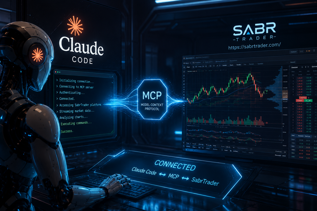 Driving the SabrTrader trading platform from Claude Code with the MCP server